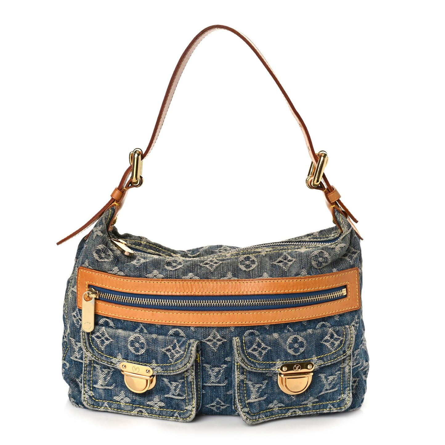 Monogram Denim Baggy PM Blue