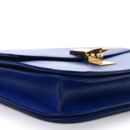 Celine Liege Calfskin Medium Classic Box Flap Bag Indigo 8 of 9