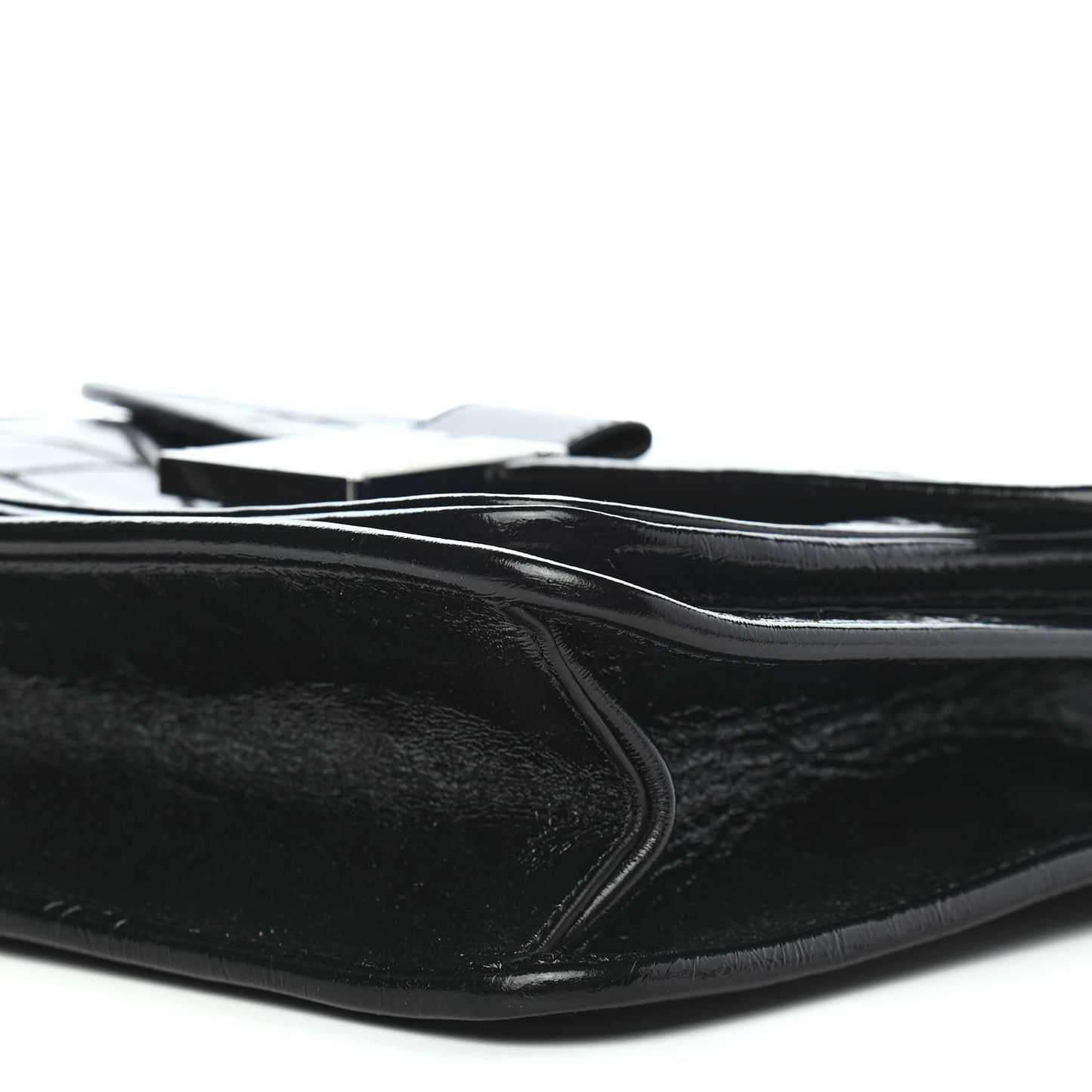 Calfskin Quilted Large Mena Shoulder Bag Black