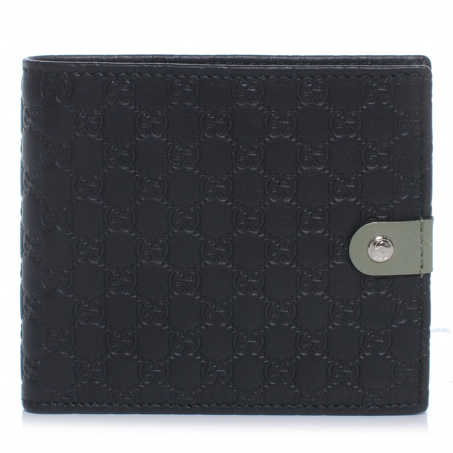 Microguccissima Mens Bi-Fold Wallet Black