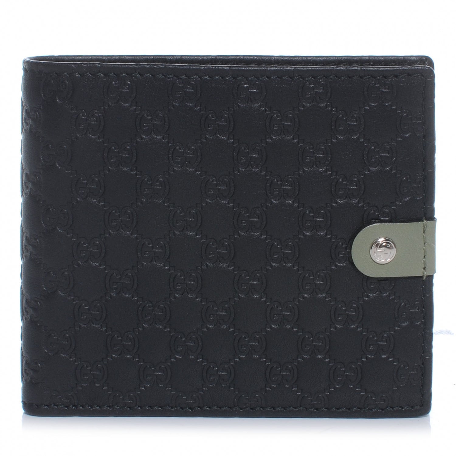 Gucci Microguccissima Mens Bi-Fold Wallet Black 1 of 7