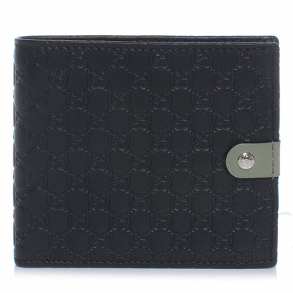 Gucci Microguccissima Mens Bi-Fold Wallet Black 1 of 7