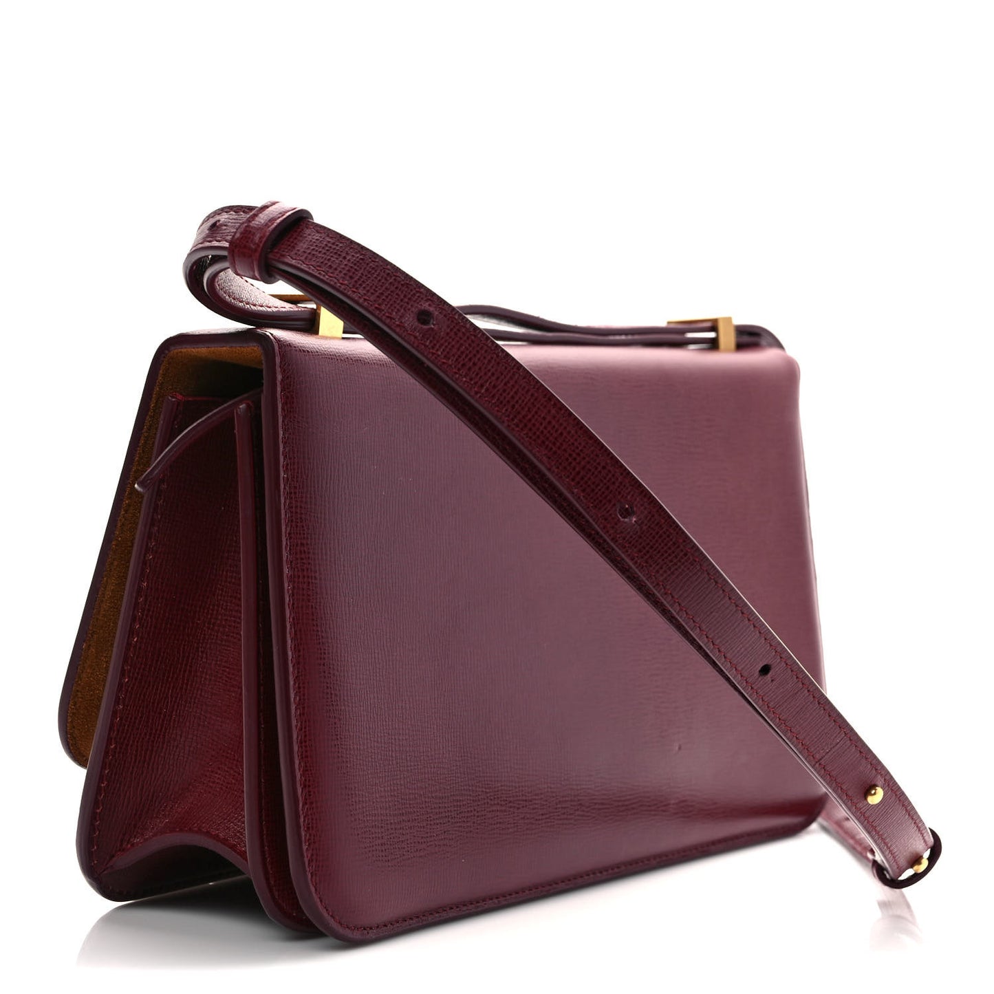 Calfskin Stamped Classic BV Bag Dark Red