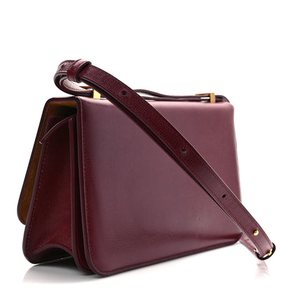 Bottega Veneta Calfskin Stamped Classic BV Bag Dark Red 2 of 10