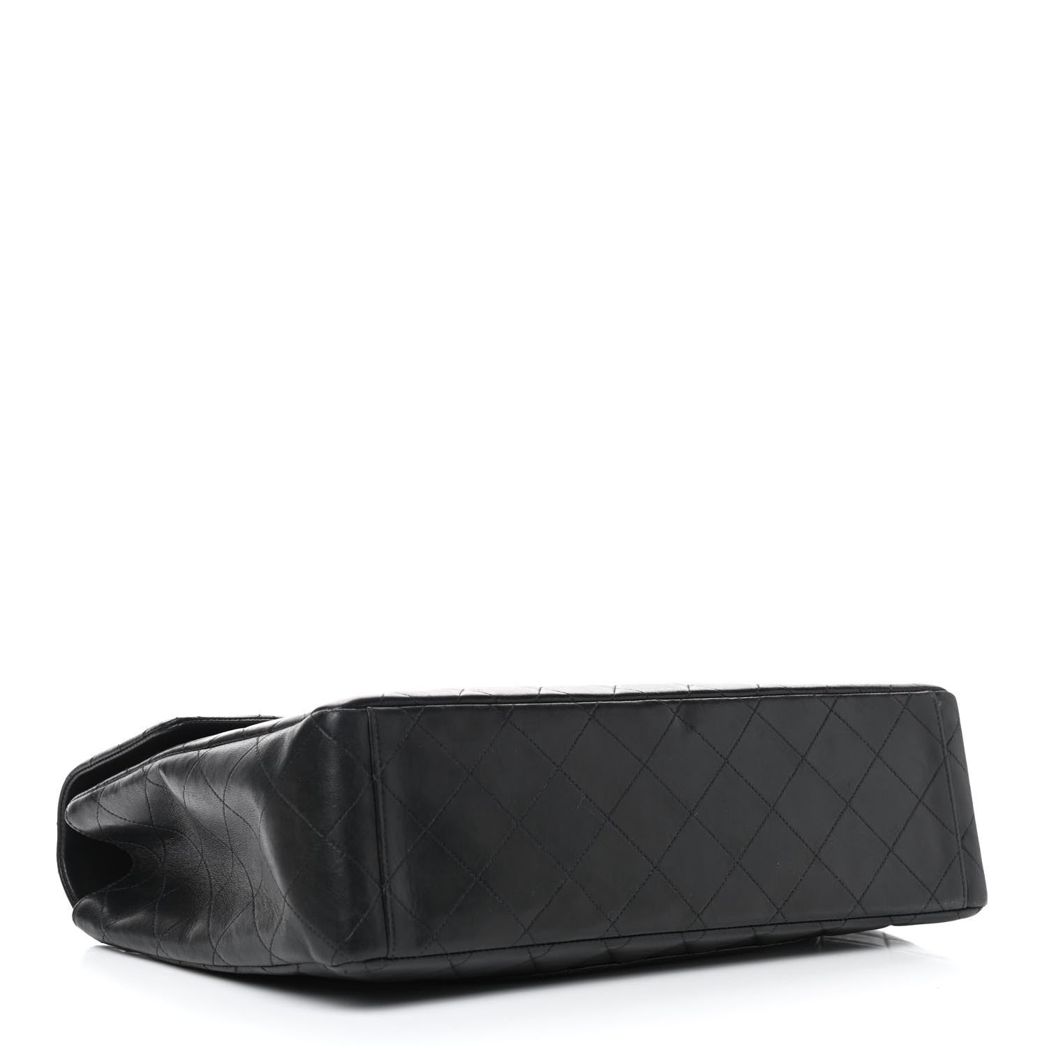 Chanel Lambskin Quilted XL Jumbo Single Flap Black 4 of 10