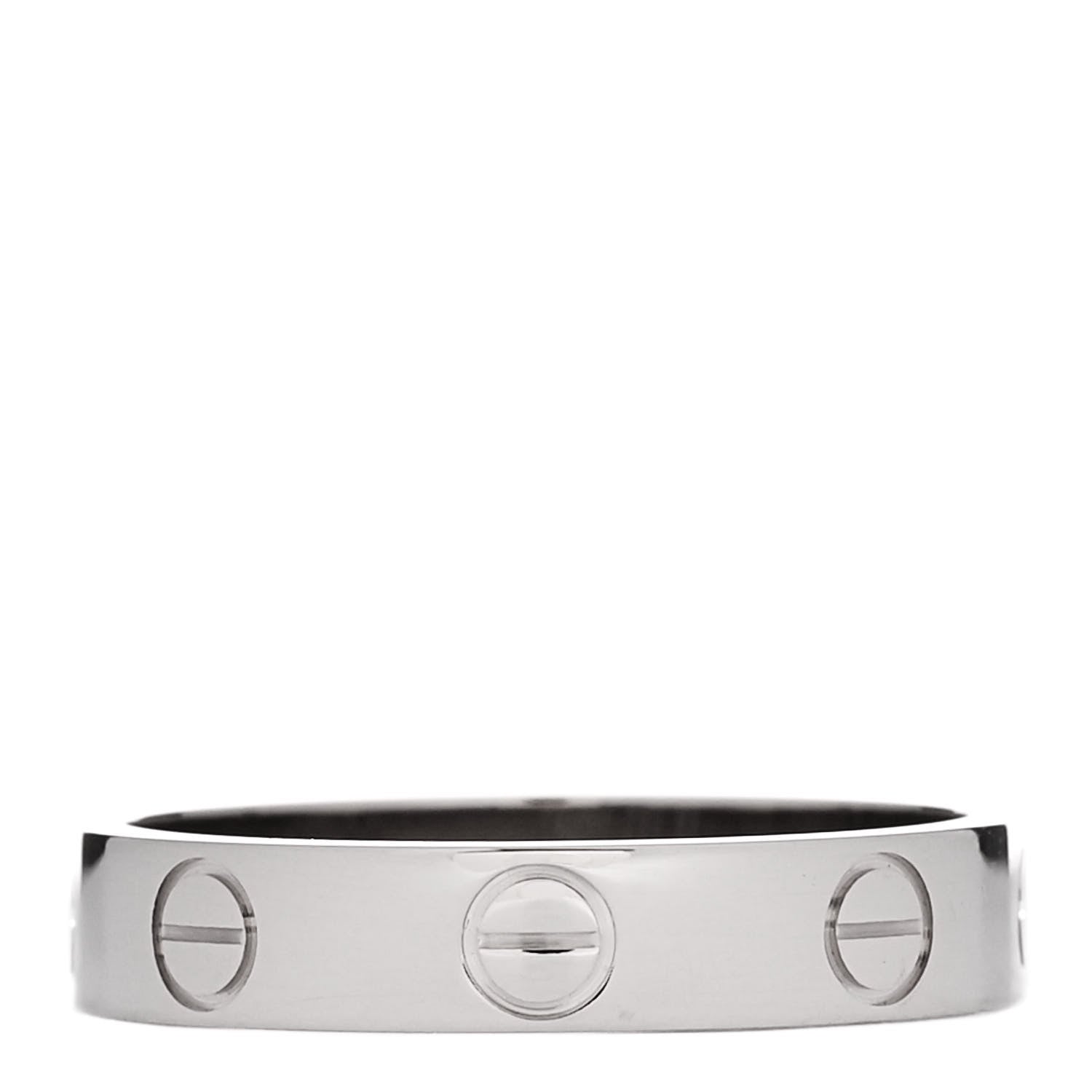 Cartier 18K White Gold 3.5mm LOVE Wedding Band Ring 50 5.25 3 of 6