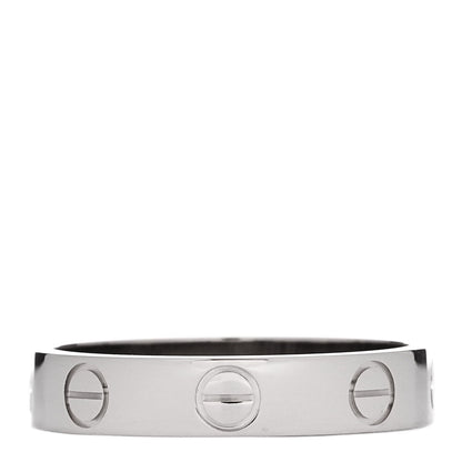 Cartier 18K White Gold 3.5mm LOVE Wedding Band Ring 50 5.25 3 of 6