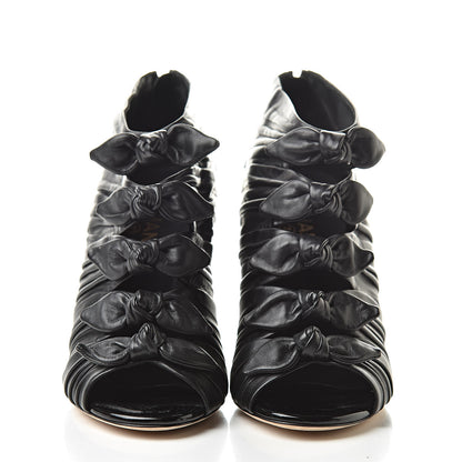 Chanel Lambskin Patent Bows Short Boots 40 Black 2 of 9