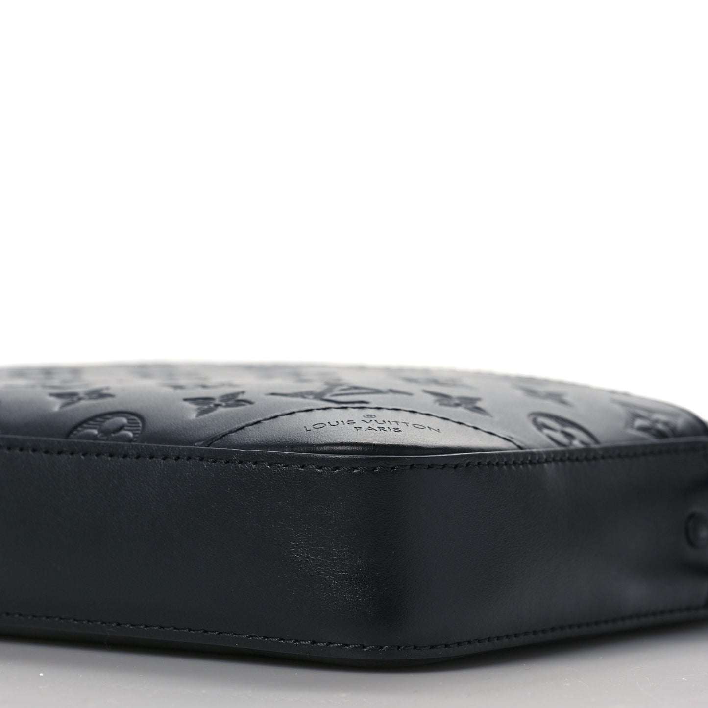 Calfskin Monogram Shadow Duo Messenger Black