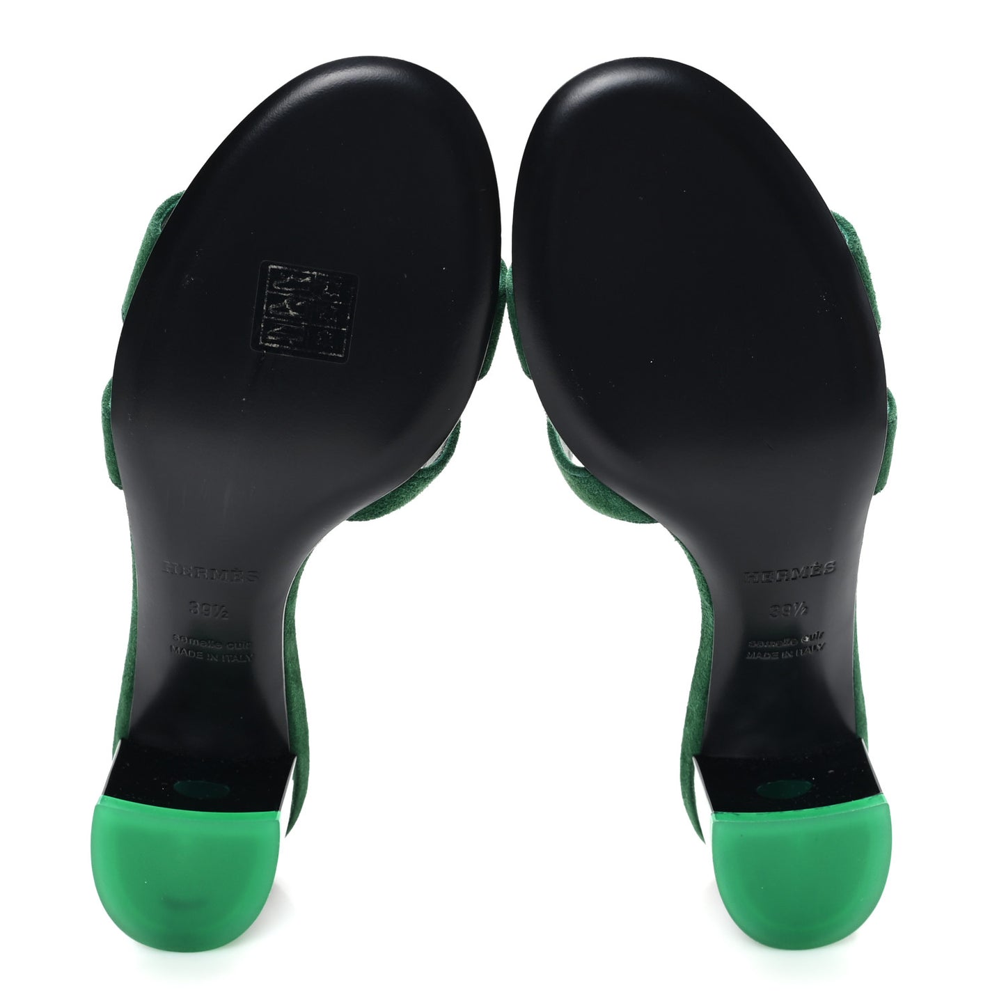 Suede Goatskin Oasis Sandals 39.5 Vert Electrique