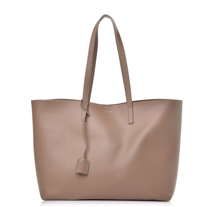 Saint Laurent Calfskin Large Shopping Tote Light Taupe 1 of 9