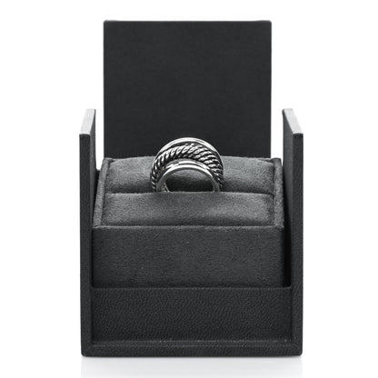 David Yurman Sterling Silver Wide Crossover Cable Ring 49 4.75 5 of 5