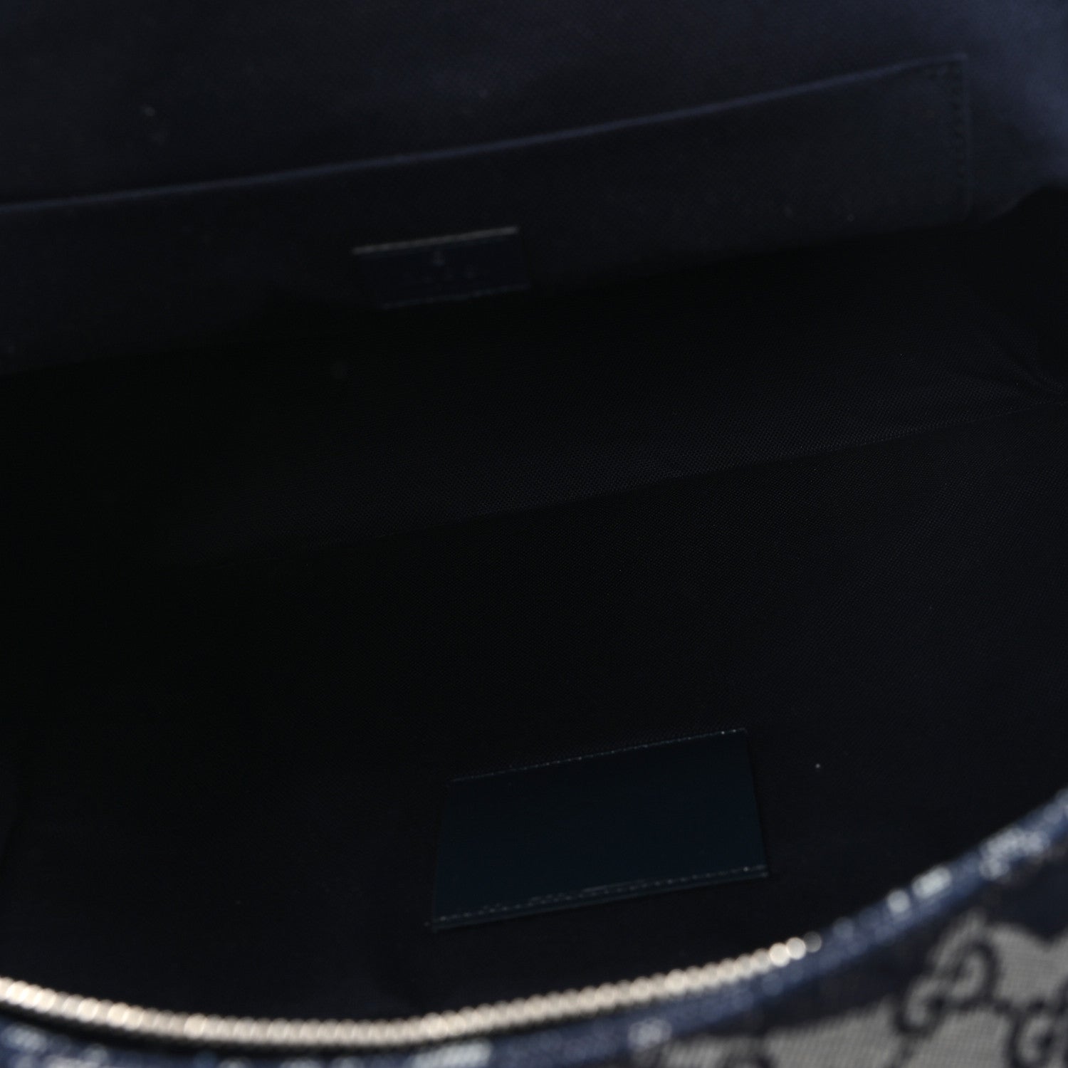 Gucci Denim Monogram Camouflage Large Backpack Blue 4 of 9