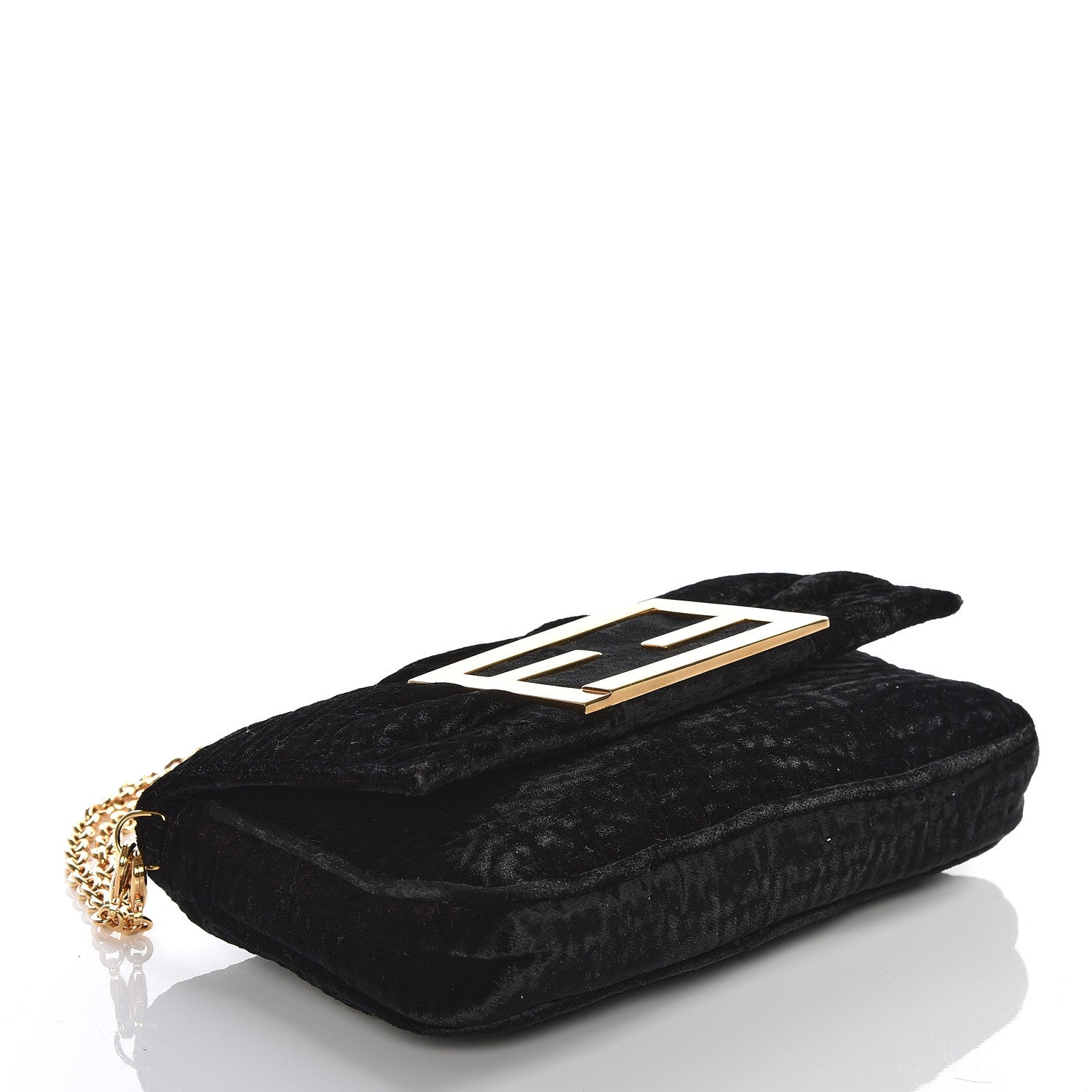 Fendi Velvet Mia Pochette Black 3 of 9