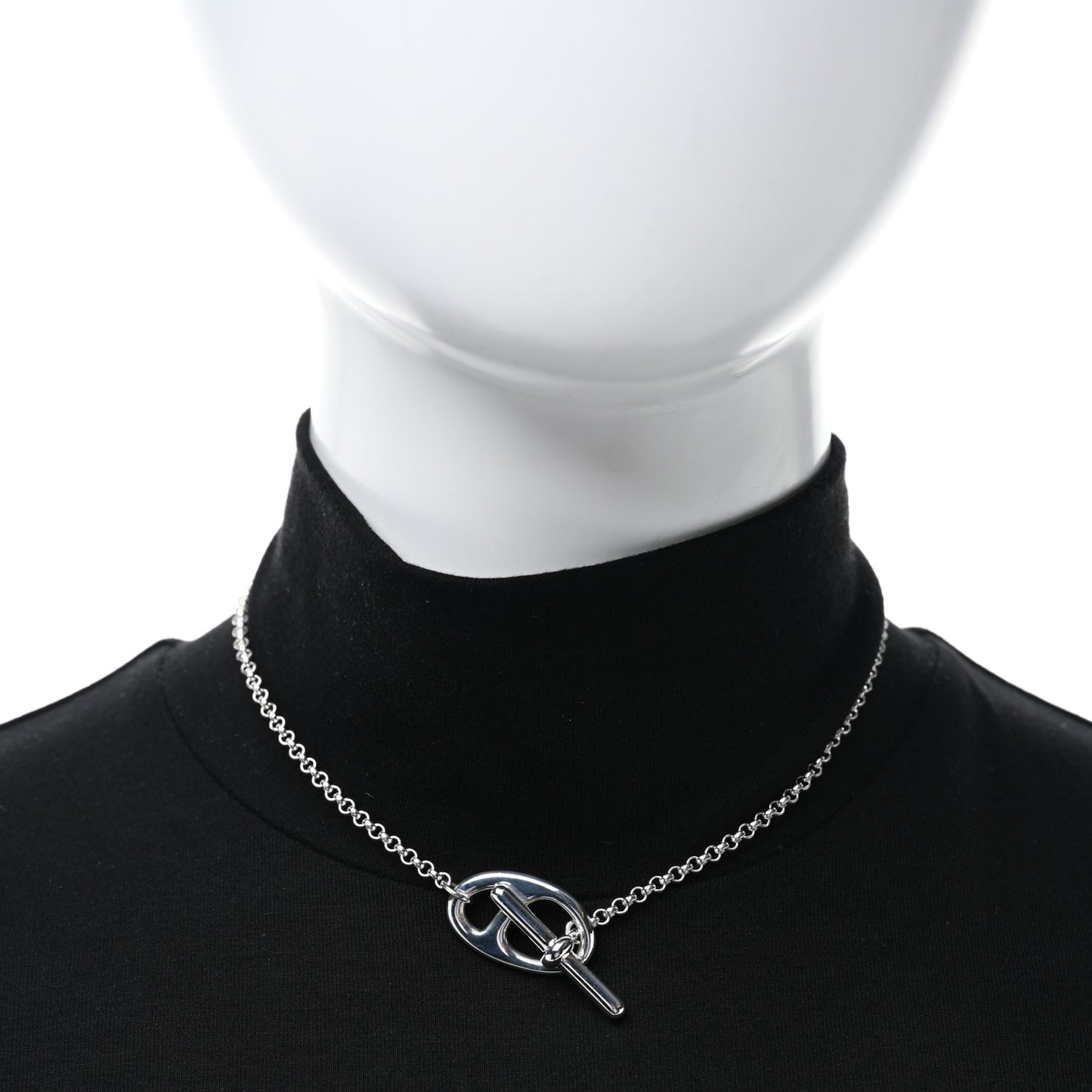 Sterling Silver Chaine D'Ancre Punk Toggle Necklace