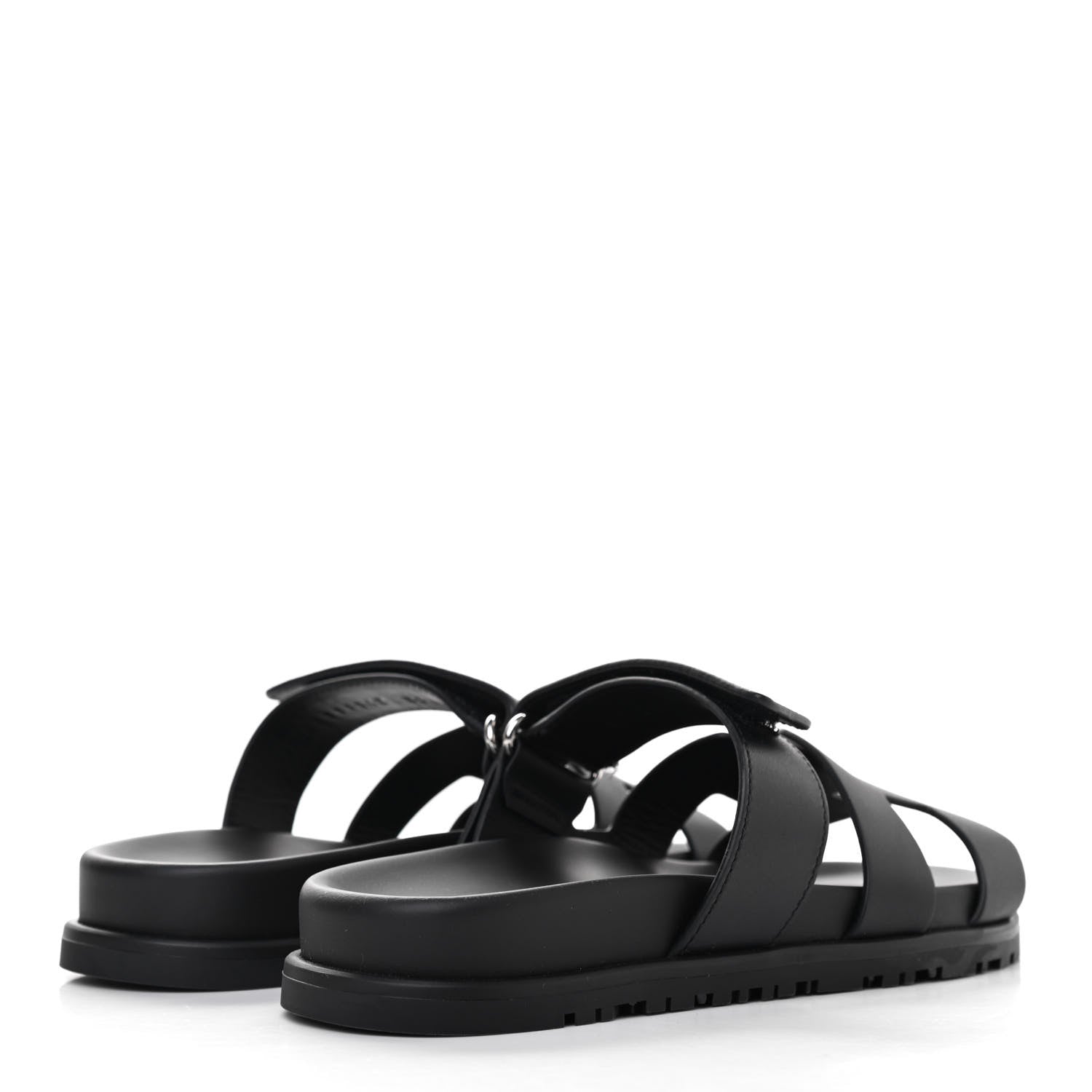 Hermes Calfskin Womens Chypre Sandals 36 Black 4 of 8