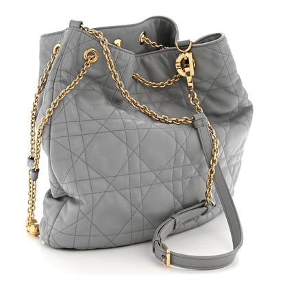 Christian Dior Lambskin Supple Macrocannage Ammi Bag Grey 3 of 14