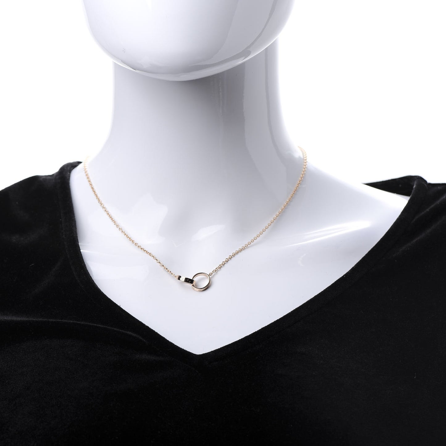 18K Pink Gold Interlocking LOVE Necklace
