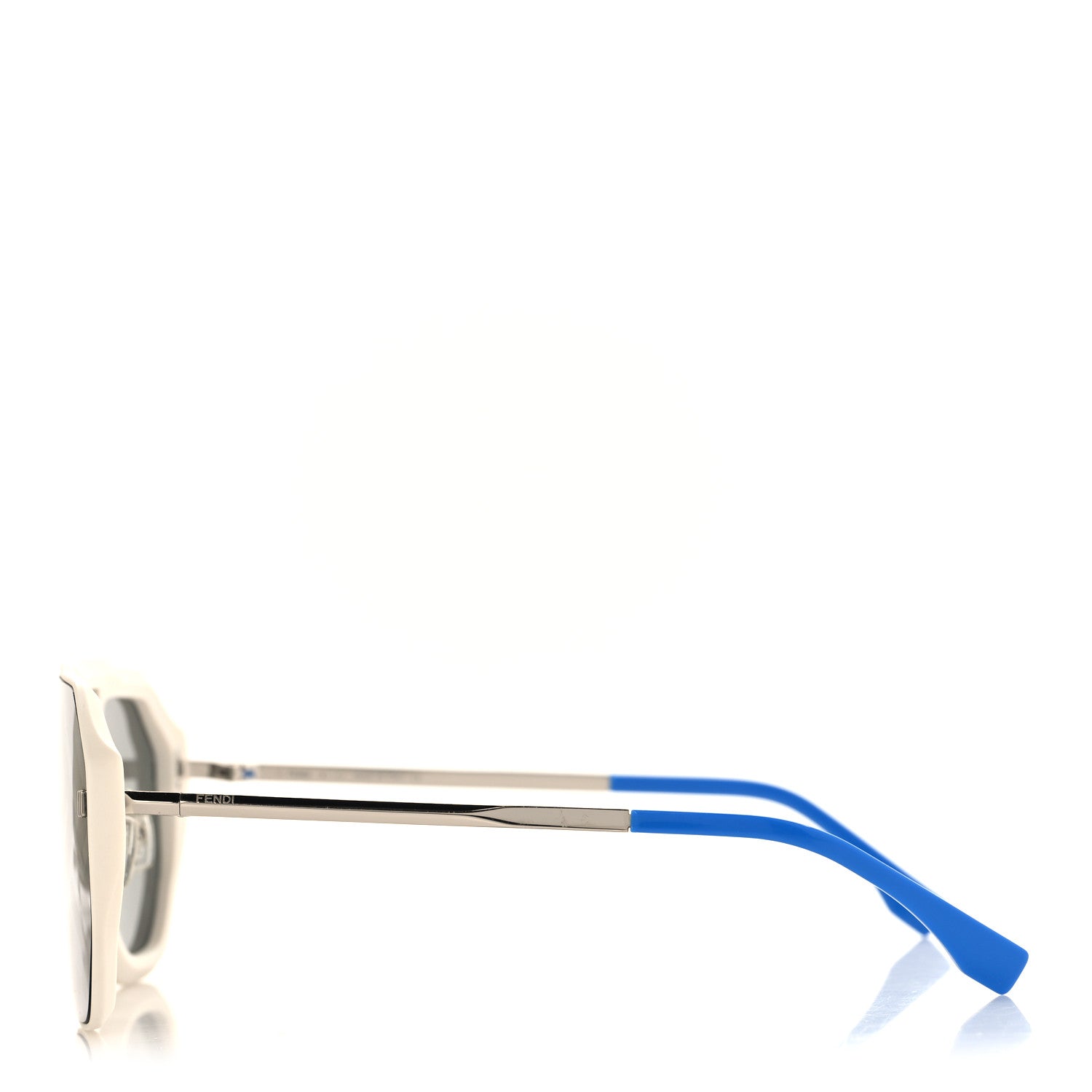 Fendi Acetate FF Aviator Sunglasses FE40006U Black Blue 3 of 6
