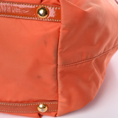 Prada Tessuto Nylon Chain Shoulder Bag Orange 10 of 11