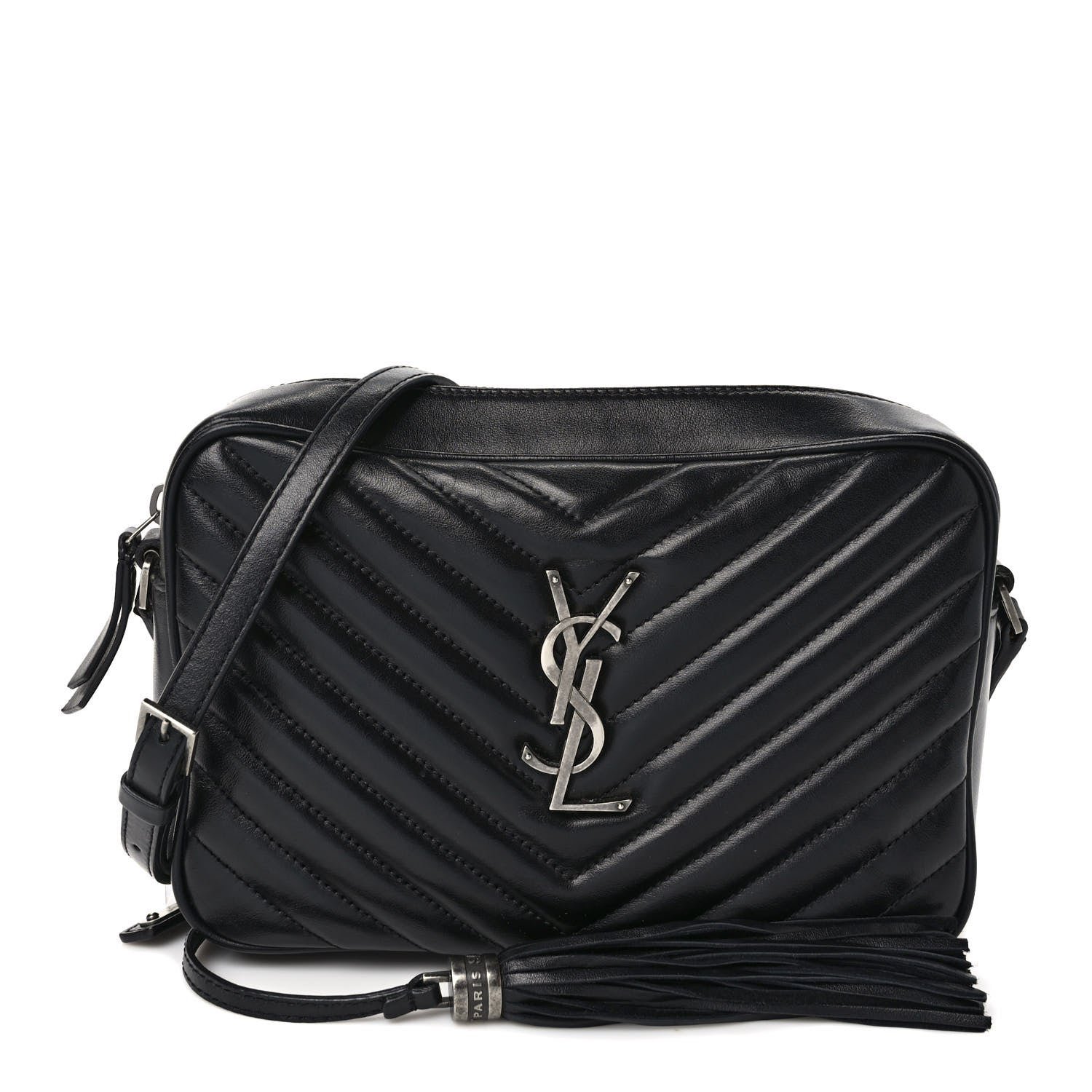 Saint Laurent Calfskin Matelasse Monogram Lou Camera Bag Black 1 of 10