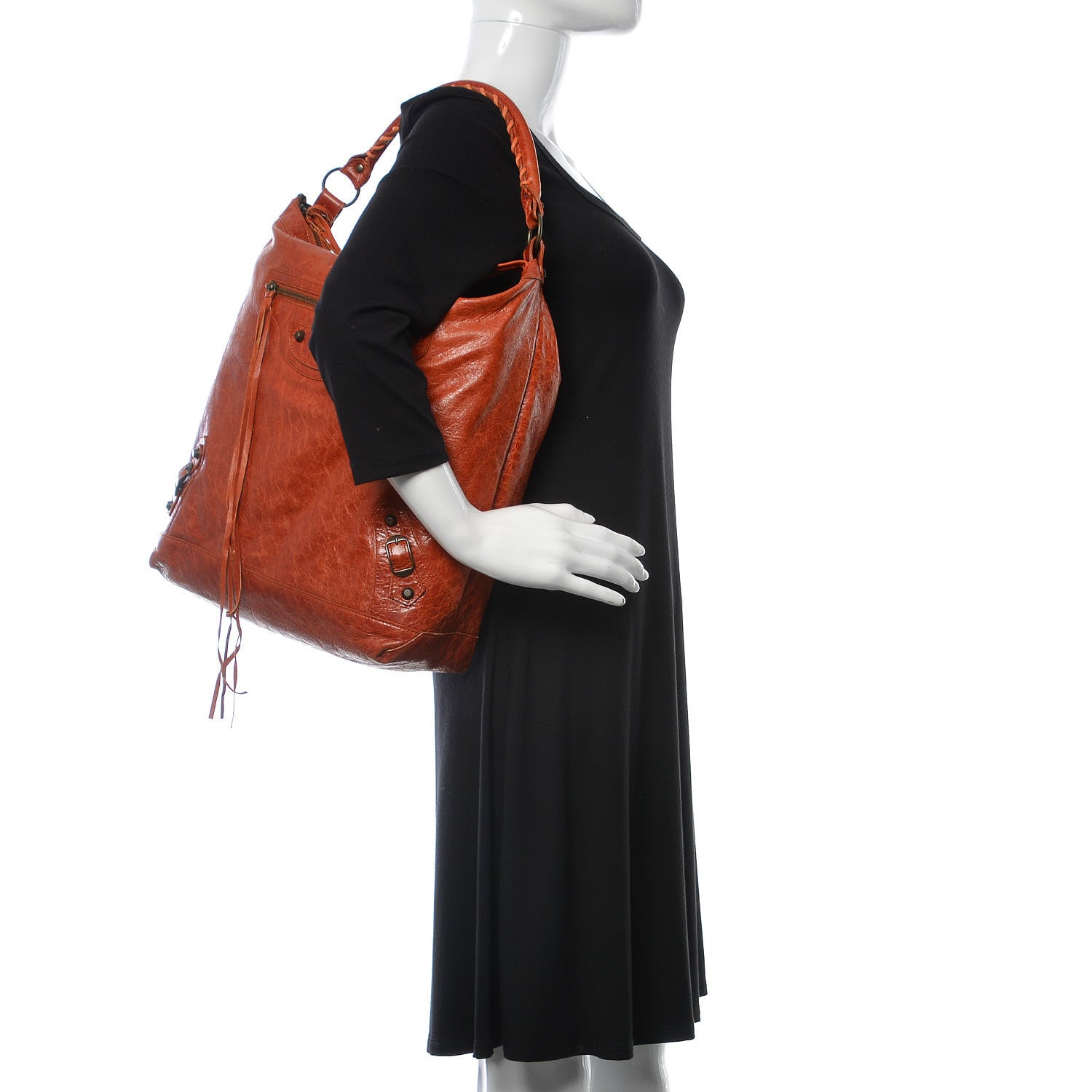 Balenciaga Agneau Classic Hardware Day Hobo Rouille 2 of 14