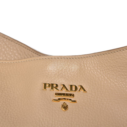 Prada Vitello Daino Side Pocket Hobo Sabbia 13 of 13
