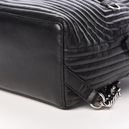 Fendi Shiny Nappa Trapuntata Mini Backpack Black 12 of 13