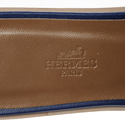 Hermes Patent Epsom Perforated Oran Sandals 41 Bleu Saphir 7 of 8