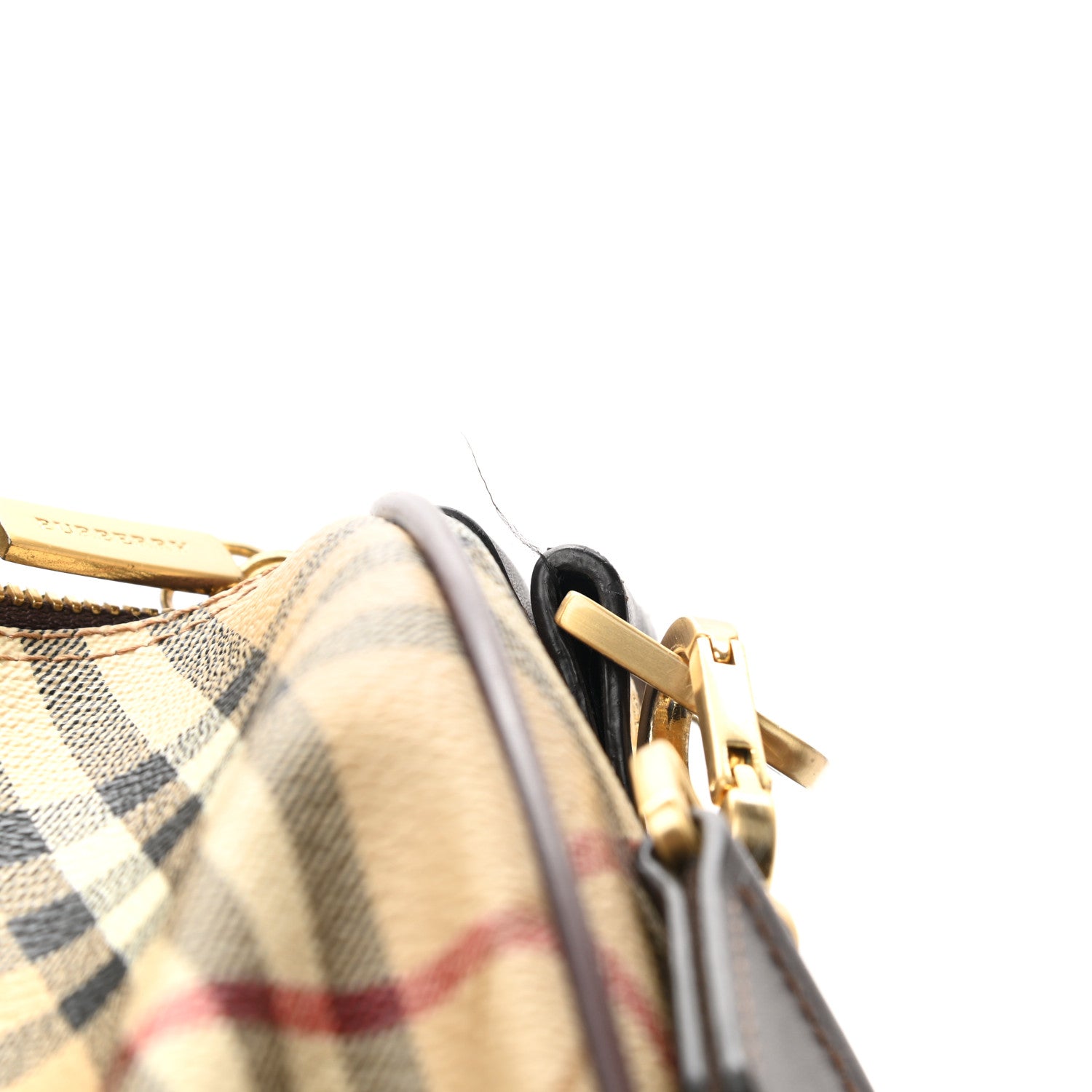 Burberry Haymarket Check Duffle Bag Dark Brown 11 of 14