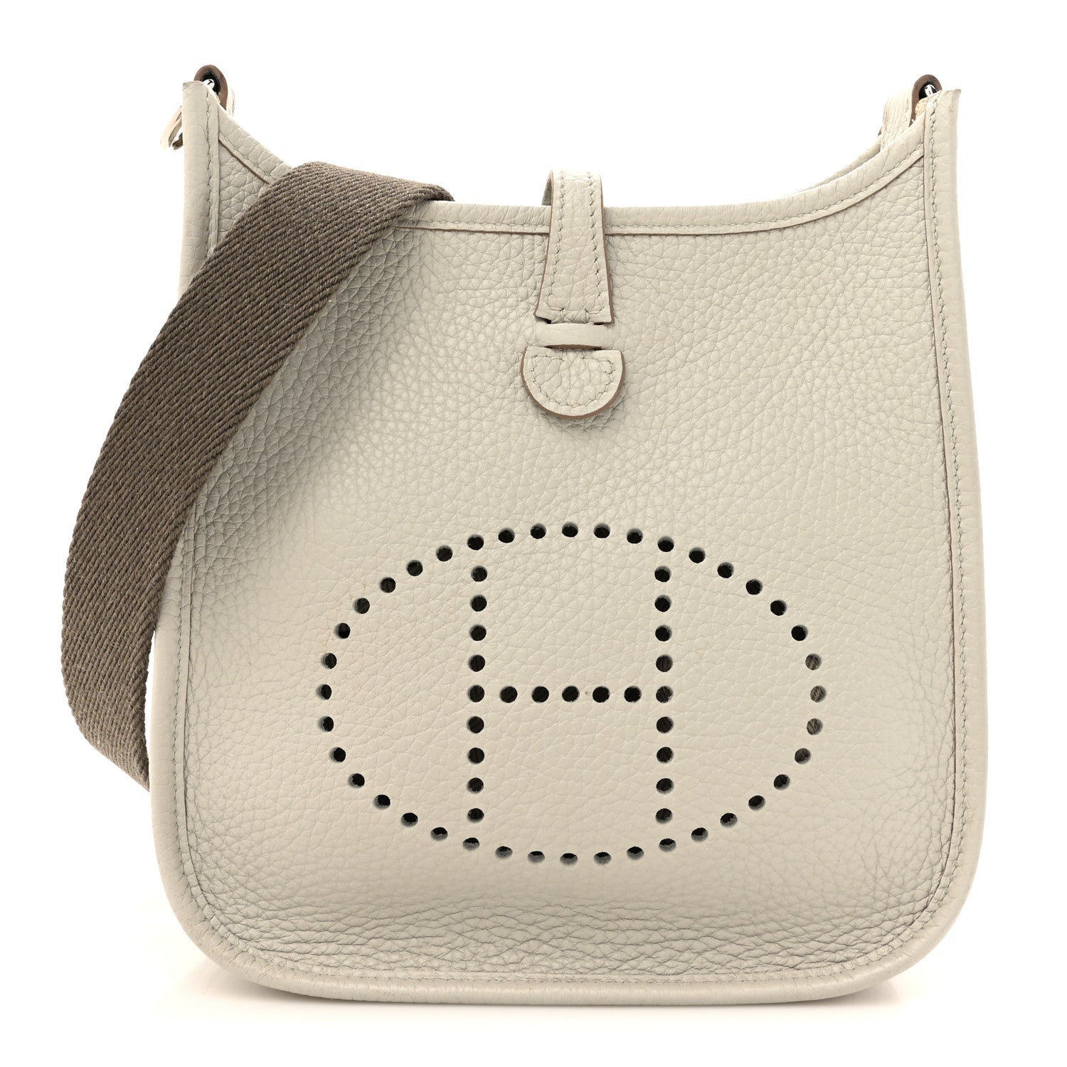 Hermes Taurillon Clemence Amazone Evelyne TPM Gris Perle Etain 1 of 11