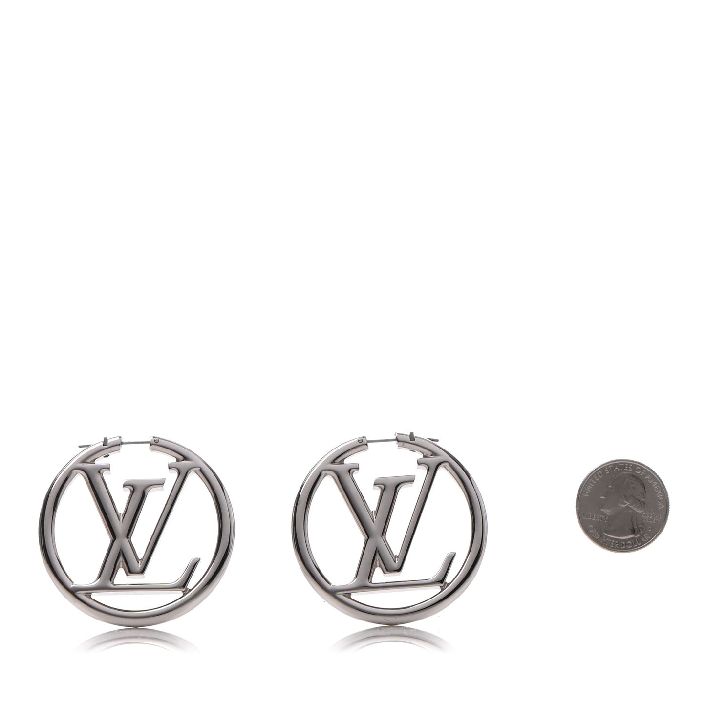 Palladium Louise Hoop Earrings Silver