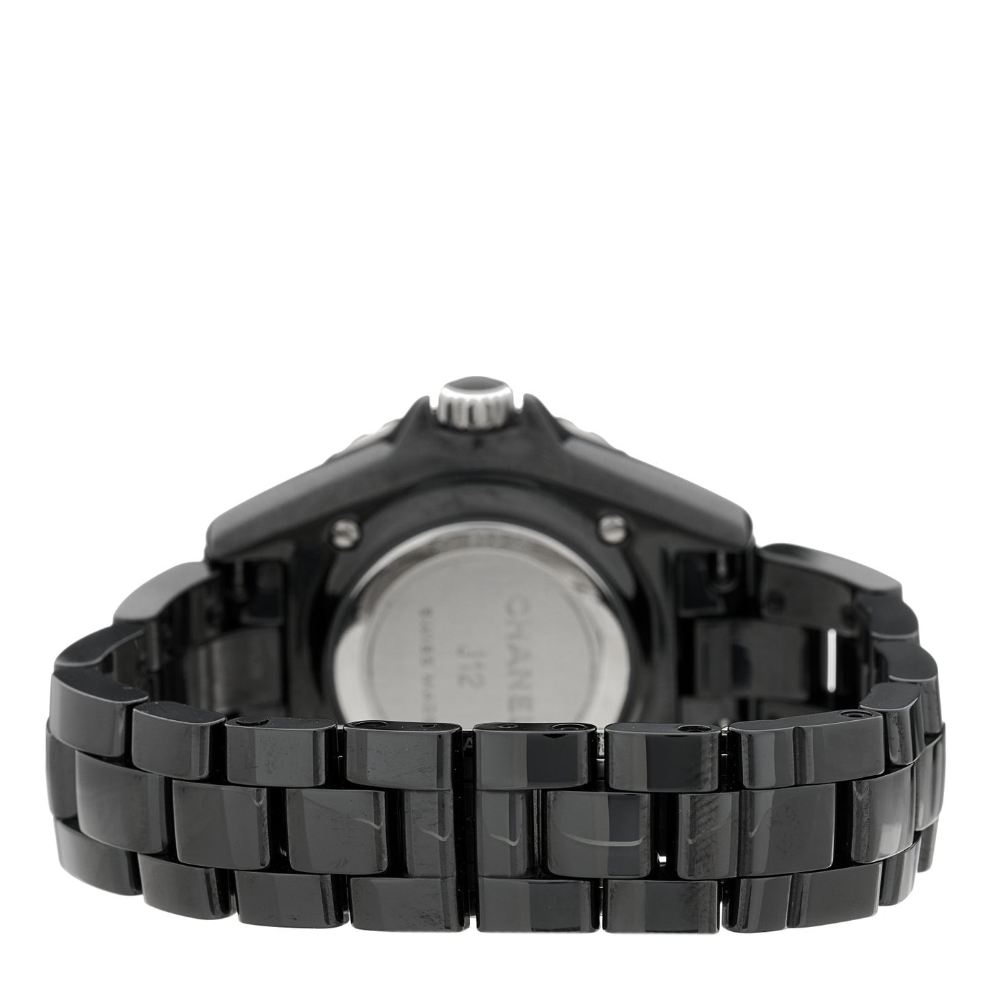 Stainless Steel Ceramic Diamond 33mm J12 Quartz Watch Black