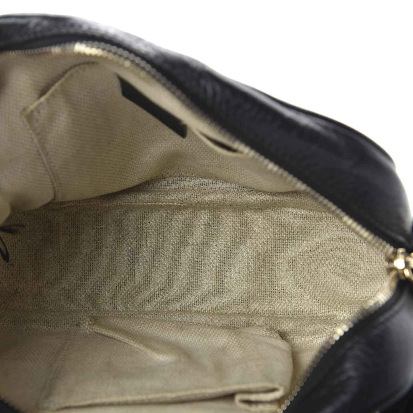 Pebbled Calfskin Small Soho Disco Bag Black