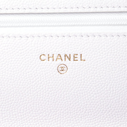 Chanel Caviar Quilted Wallet On Chain WOC White 6 of 13