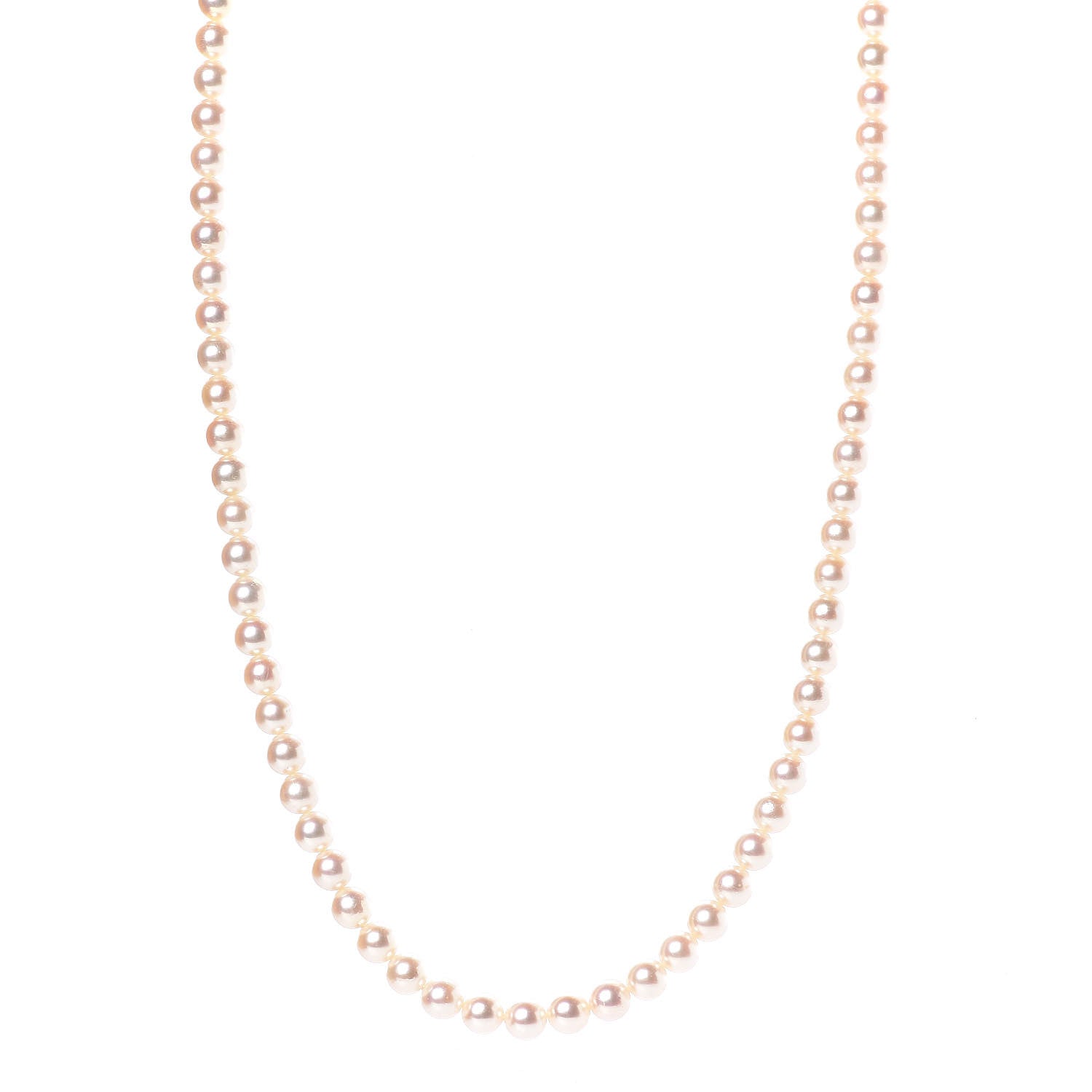 Mikimoto 14K White Gold Akoya Pearl 6-6.5mm Strand Necklace 22" 1 of 9