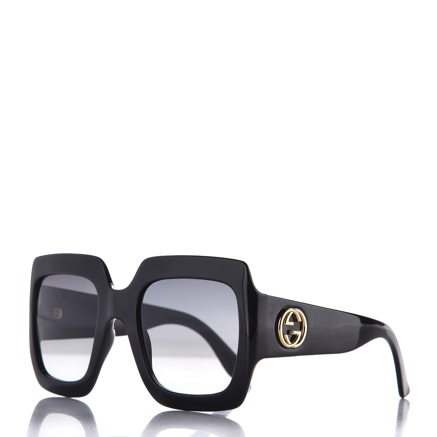 Gucci Acetate Square Frame Sunglasses GG0053S Black 1 of 7