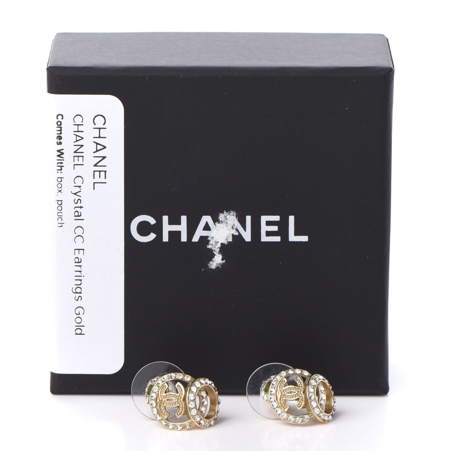 Crystal CC Earrings Gold