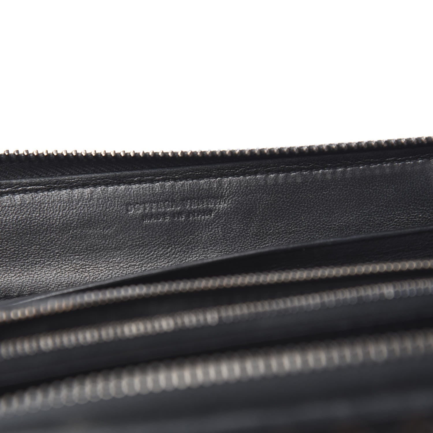 Bottega Veneta Nappa Intrecciato Zip Around Wallet Black Ebano 5 of 7