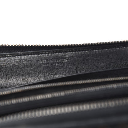 Bottega Veneta Nappa Intrecciato Zip Around Wallet Black Ebano 5 of 7