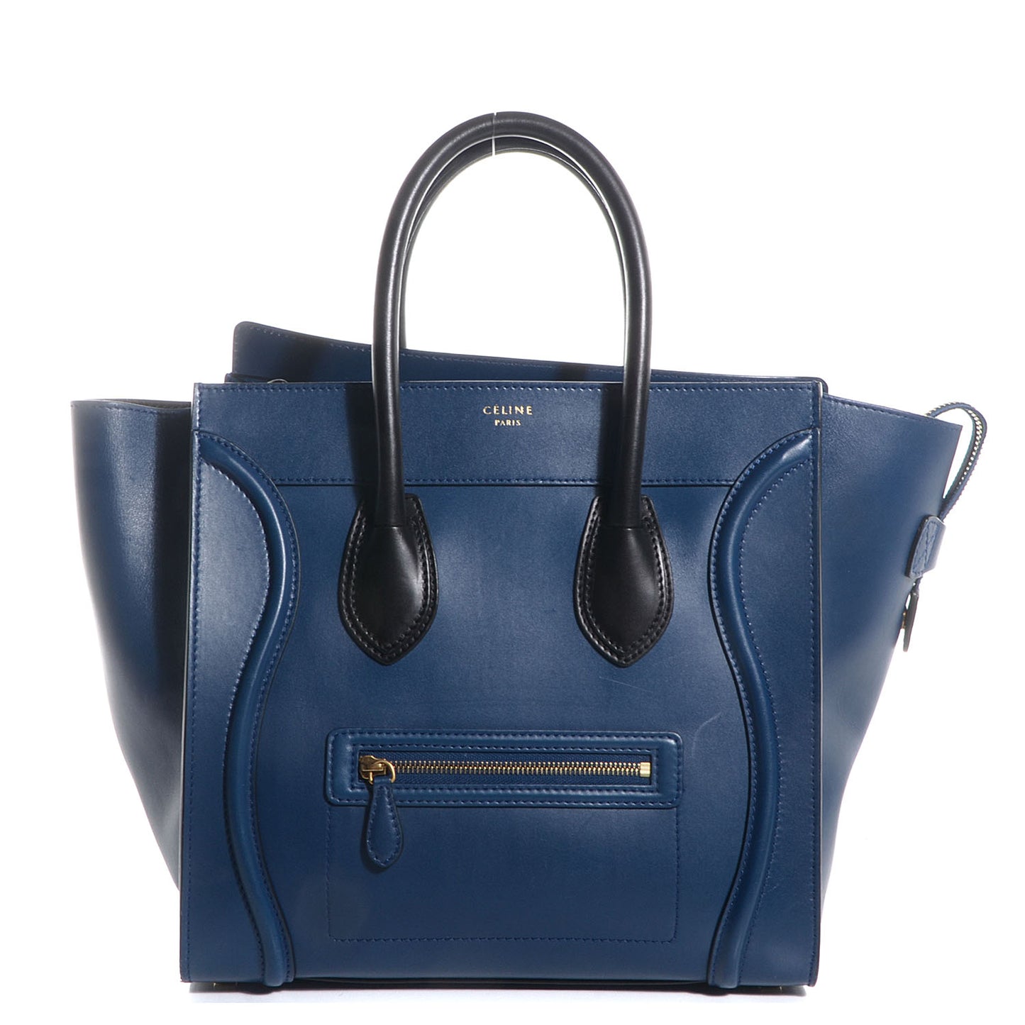 Smooth Calfskin Mini Luggage Ocean Blue