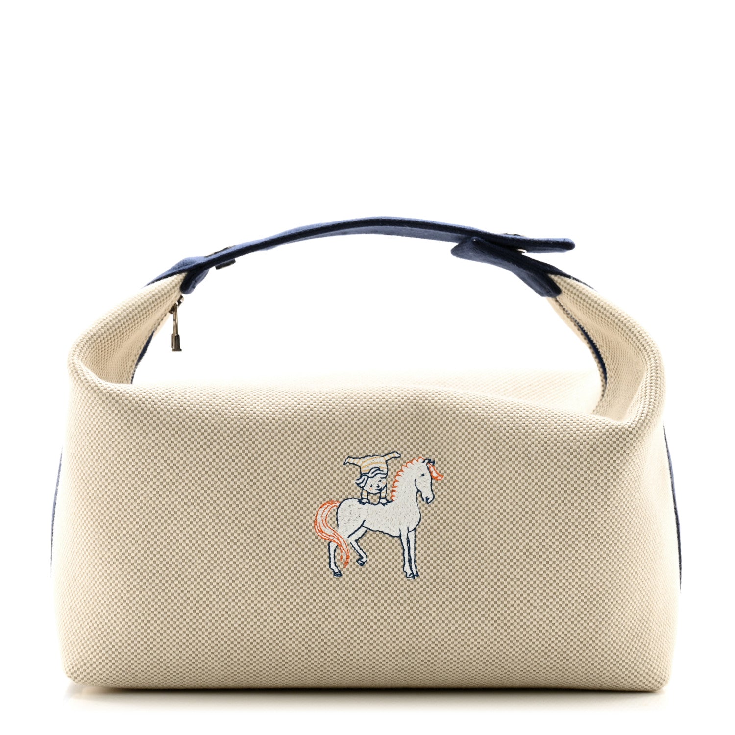 Hermes Canvas Large Bride-A-Brac Cabriole Case Gris Perle 1 of 8