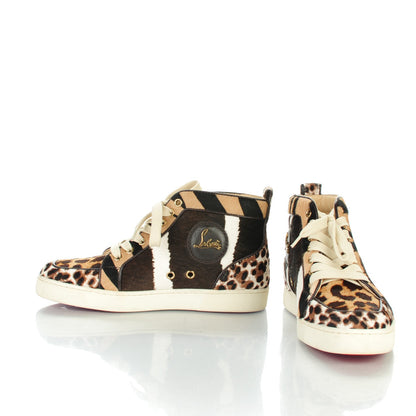 Christian Louboutin Calf Hair Animal Print Rantus Orlato Womens Flat Sneakers 37.5 6 of 10