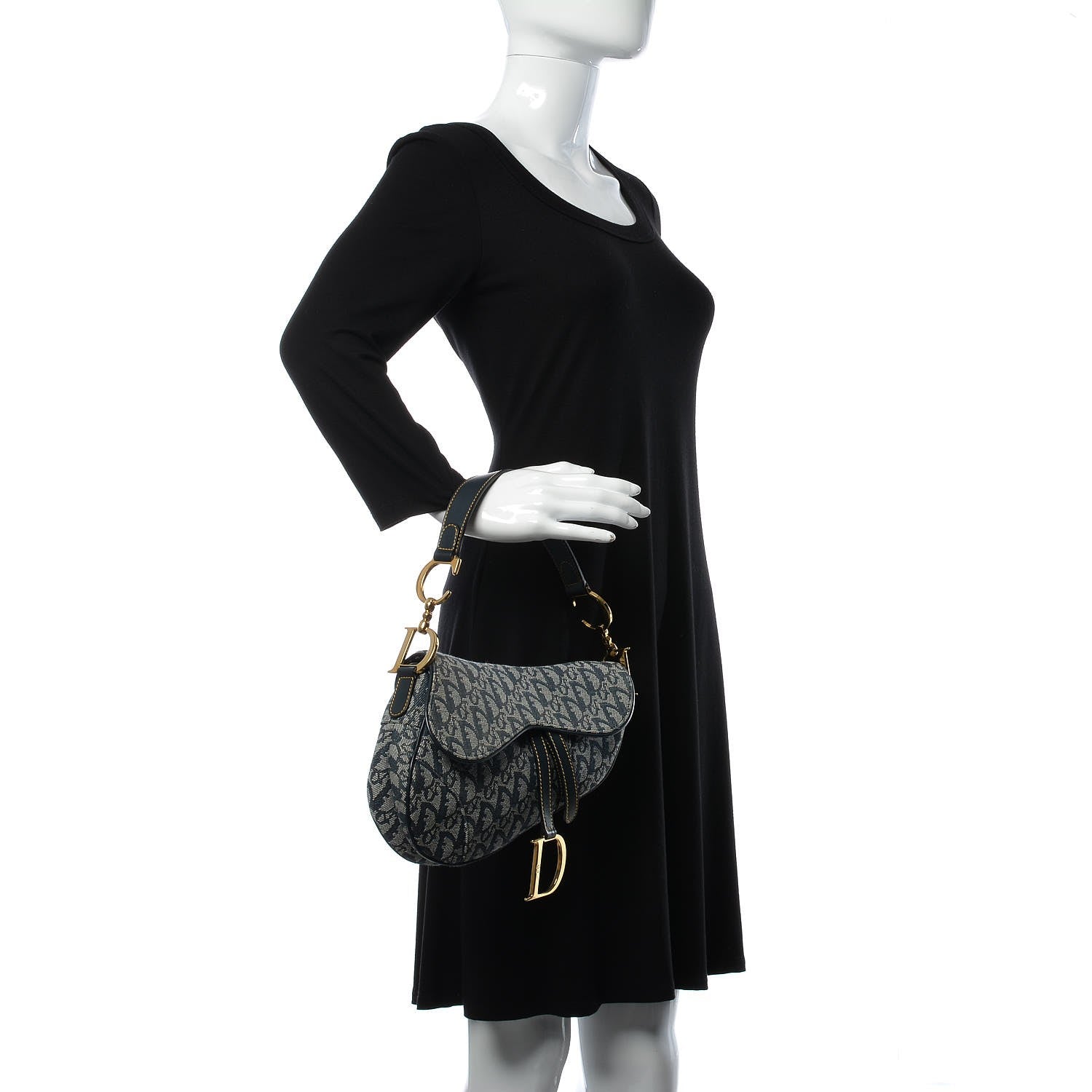 Christian Dior Monogram Saddle Bag Blue 2 of 8