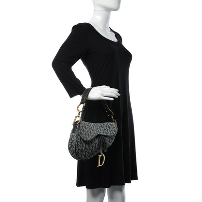 Christian Dior Monogram Saddle Bag Blue 2 of 8