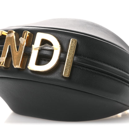 Fendi Vitello Grace Matte Nano Fendigraphy Hobo Charm Black 10 of 11