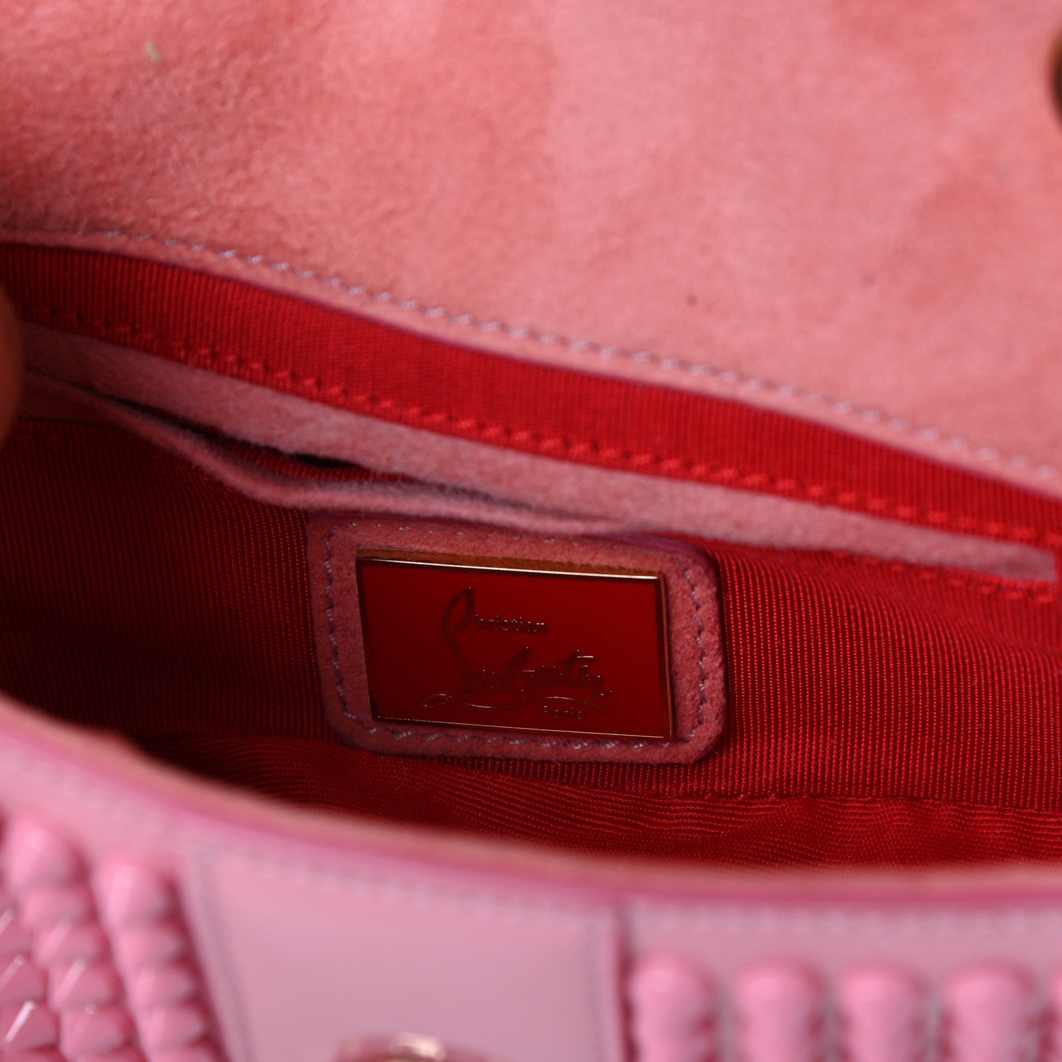 Christian Louboutin Patent Spiked Sweety Charity Crossbody Bag Rose 7 of 10