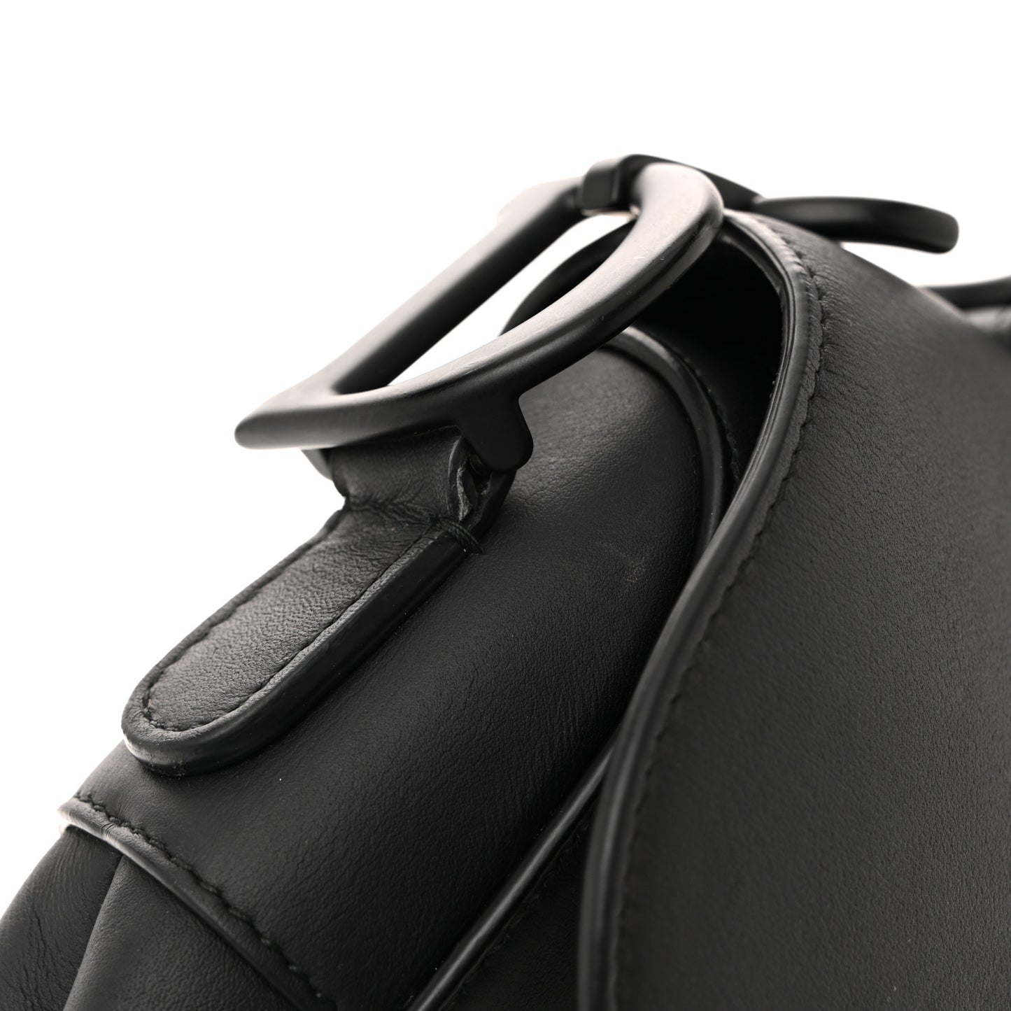 Ultra Matte Calfskin Saddle Bag Black