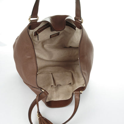 Gucci Pebbled Calfskin Medium Soho Shoulder Bag Brown 5 of 9