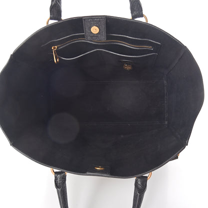 Mulberry Silky Calf Nubuck Medium Willow Tote Black Dark Green 4 of 9